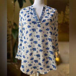 🆕 Society Girl high/low sheer blouse XS